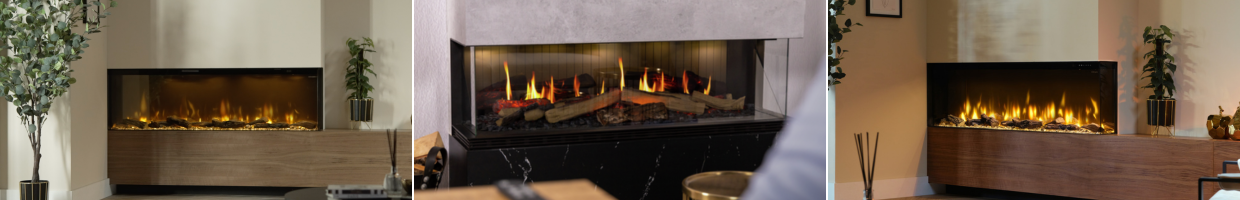 Elektrischer Eckkamin Stimmungsbilder