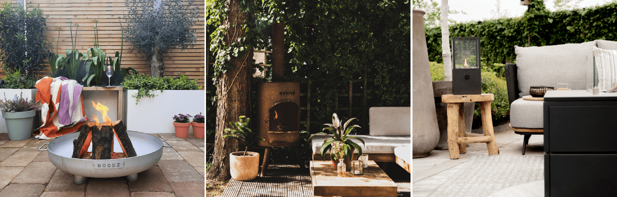 bol de feu, cheminee de jardin et eclairage de jardin