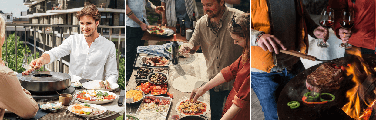 buiten koken op valentijnsdag