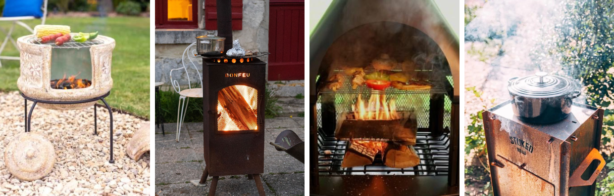 cheminées de jardin avec possibilité de cuisson